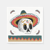 シュガースカルとソンブレロハロウィーン スタンダードカクテルナプキン (正面)