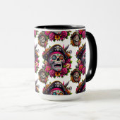 シュガースカルアーすてきト – 海賊スカル(ホワイト) マグカップ (正面右)