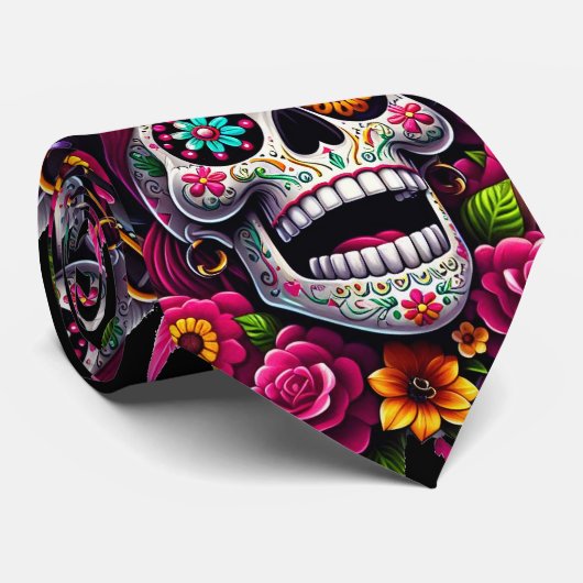 シュガースカルアーすてきト – 海賊版スカル ネクタイ (ロール)