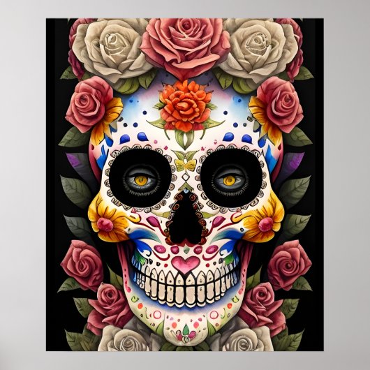 シュガースカルアーカラフルト – 伝統的 ポスター (正面)