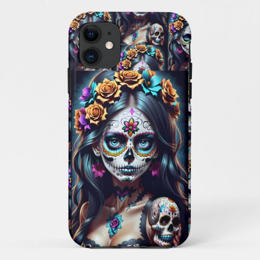 シュガースカルアートフィエスタオブカラーズ Case-Mate iPhoneケース (裏面)
