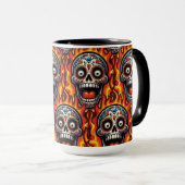シュガースカルアートフレーミングスカル マグカップ (正面右)