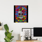 シュガースカルアートフローラフィエスタ ポスター (ホームオフィス)
