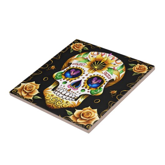 シュガースカルアート芸術的伝統 タイル (側面)