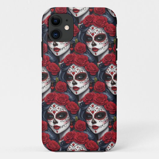 シュガースカルアート鮮やか – 記憶 Case-Mate iPhoneケース (裏面)