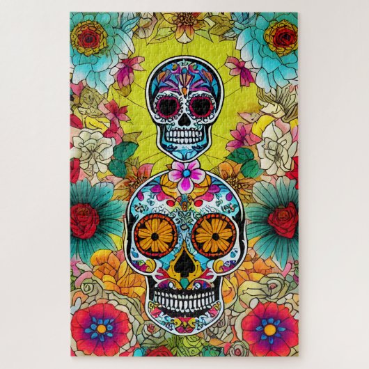 シュガースカルアート – アートオブリメンブランス ジグソーパズル (縦)