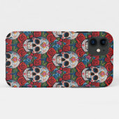 シュガースカルアート – ハートスカル&バラ Case-Mate iPhoneケース (裏面(横))