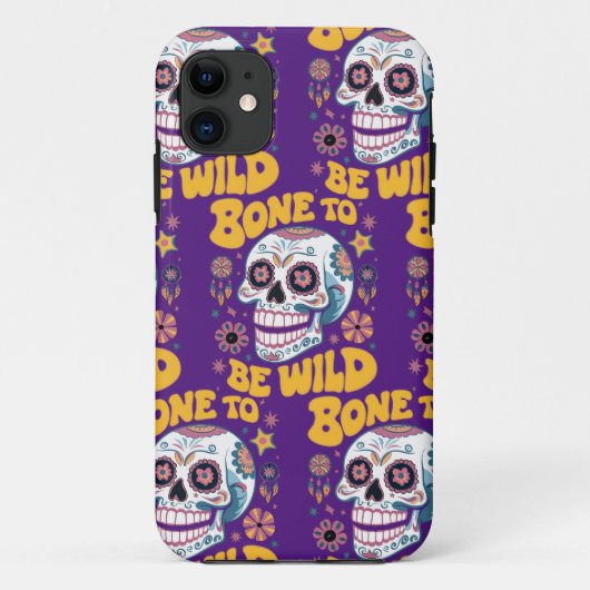 シュガースカルアート – ボーンto beワイルド Case-Mate iPhoneケース (裏面)