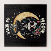 シュガースカルアート – 月猫ガール – ニャーとネバー ジグソーパズル (横)