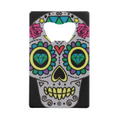 シュガースカルアート、死の日 クレジットカード栓抜き (正面)