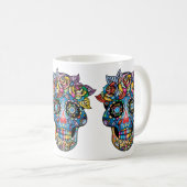 シュガースカルアート、死の日 コーヒーマグカップ (正面右)