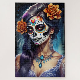 シュガースカルアート – 顔のフェスティバル ジグソーパズル