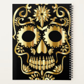 シュガースカルアート、Day of the Dead Black and金ゴールド プランナー手帳 (裏面)