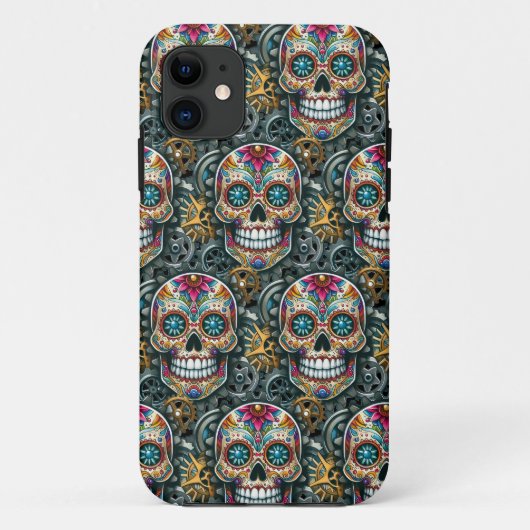 シュガースカルアート – Steampunk Meets Tradition Case-Mate iPhoneケース (裏面)