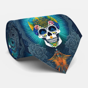 シュガースカルアー鮮やかト – Day of the Dead ネクタイ