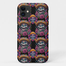 シュガースカルアー鮮やかト – Day of the Dead iPhone 11 ケース