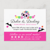 シュガースカルカラベラパペルピカドサンキューカスタム ポストカード (裏面)