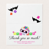 シュガースカルカラベラパペルピカドサンキューカード (外部フラット)