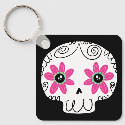 シュガースカルカラベリータデイオブザデッドキーチェーン キーホルダー (正面)