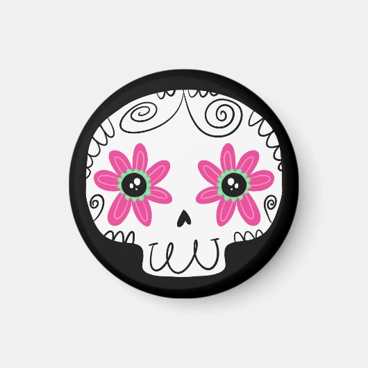 シュガースカルカラベリータデイオブザデッドキーチェーン マグネット (正面)