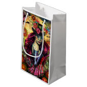 シュガースカルガールファンタジーハロウィーンアート スモールペーパーバッグ (裏面アングル)