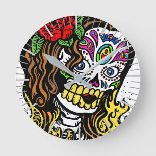 シュガースカルガール ラウンド壁時計