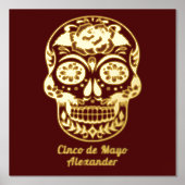 シュガースカルシンコデマヨレッドネーム金ゴールド 箔ポスター (正面)