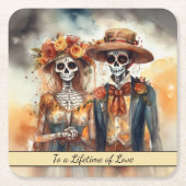 シュガースカルスウィートアーカスタムト スクエアペーパーコースター (正面)