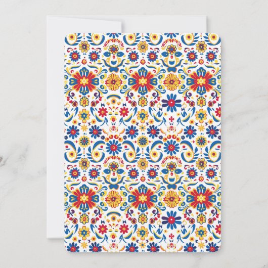 シュガースカルズデイ1st誕生日パーティーディカラフルア 招待状 (裏面)