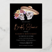 シュガースカルズ・デイ・オブ・ザ・デッド・ブライダルシャワー 箔招待状 (正面)