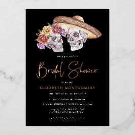 シュガースカルズ・デイ・オブ・ザ・デッド・ブライダルシャワー 箔招待状