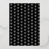 シュガースカルダイヤモンドブライダルシャワーフォイル招待状 箔招待状 (裏面)