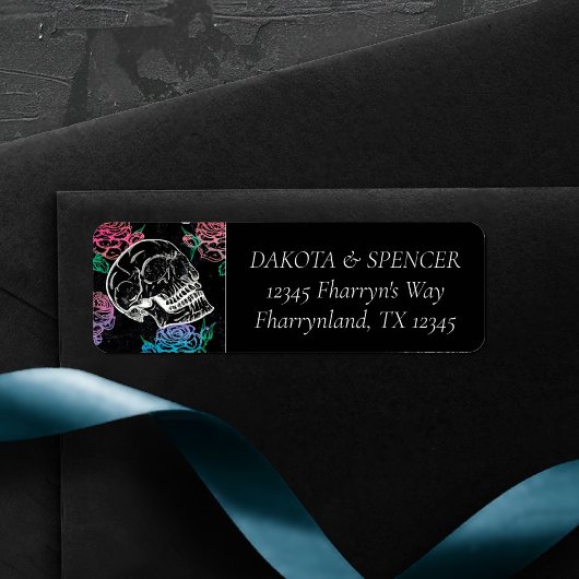 シュガースカルダスティバラ |ピンクと青のアドレス ラベル