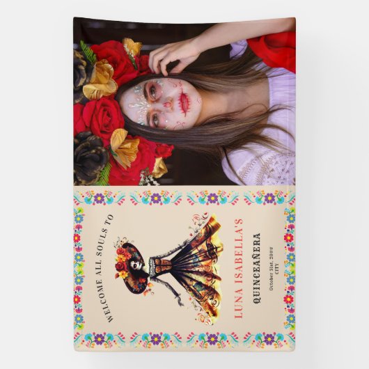 シュガースカルディアデミュートスデイデッドウェルカムサイン 横断幕 (縦)