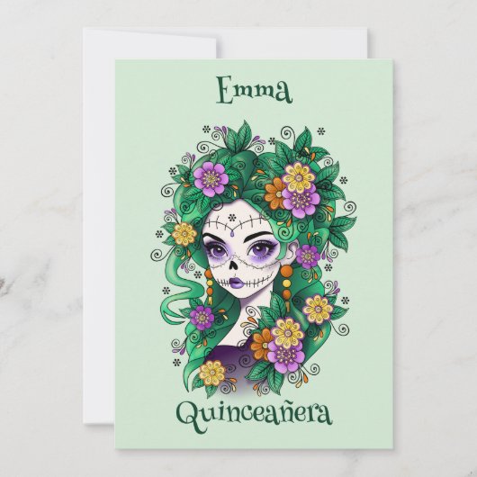 シュガースカルディアデムエルトスキンセアニラスペインの 招待状 (正面)