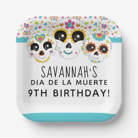 シュガースカルディアデラミュエルテハロウィーン誕生日 ペーパープレート (正面)