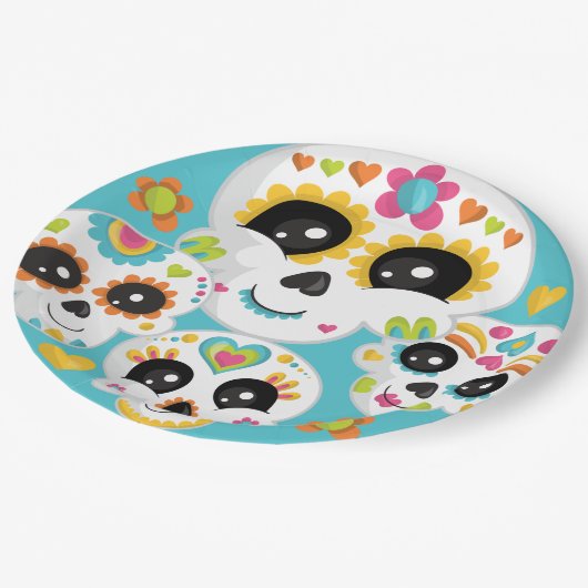 シュガースカルディアデラミュエルテハロウィーン誕生日 ペーパープレート (アングル)