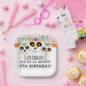 シュガースカルディアデラミュエルテハロウィーン誕生日Pa ペーパープレート (パーティー)