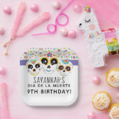 シュガースカルディアデラミュエルテハロウィーン誕生日Pa ペーパープレート (パーティー)
