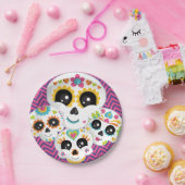 シュガースカルディアデラミュエルテハロウィーン誕生日Pa ペーパープレート (パーティー)