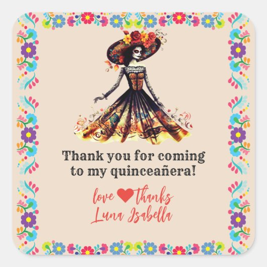 シュガースカルディアデロスミュートスデイオブザデッド スクエアシール (正面)