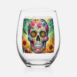 シュガースカルディアデロスミュートスデイオブザデッド ステムなしワイングラス