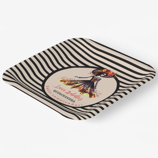 シュガースカルディアデロスミュートスデイオブザデッド ペーパープレート (傾斜あり)