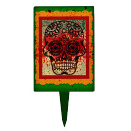 シュガースカルディアデロスムエルトスケーキトッパー ケーキピック