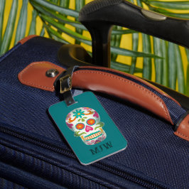 シュガースカルディアデロスムエルトスモノグラムの ラゲッジタグ