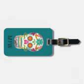 シュガースカルディアデロスムエルトスモノグラムの ラゲッジタグ (正面横)