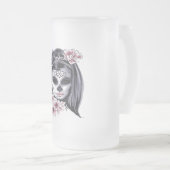 シュガースカルデイオブザデッドディーアデムエルトス フロストグラスビールジョッキ (正面右)