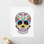 シュガースカルデイオブザデッドDia De Los Muertos Art ノートカード (正面/裏面インサイチュ)