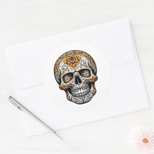 シュガースカルハロウィーンディーアデムエルトス ラウンドシール (封筒)