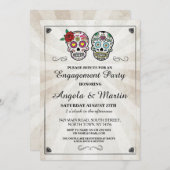 シュガースカルハロウィーン婚約パーティ招待状 招待状 (正面/裏面)